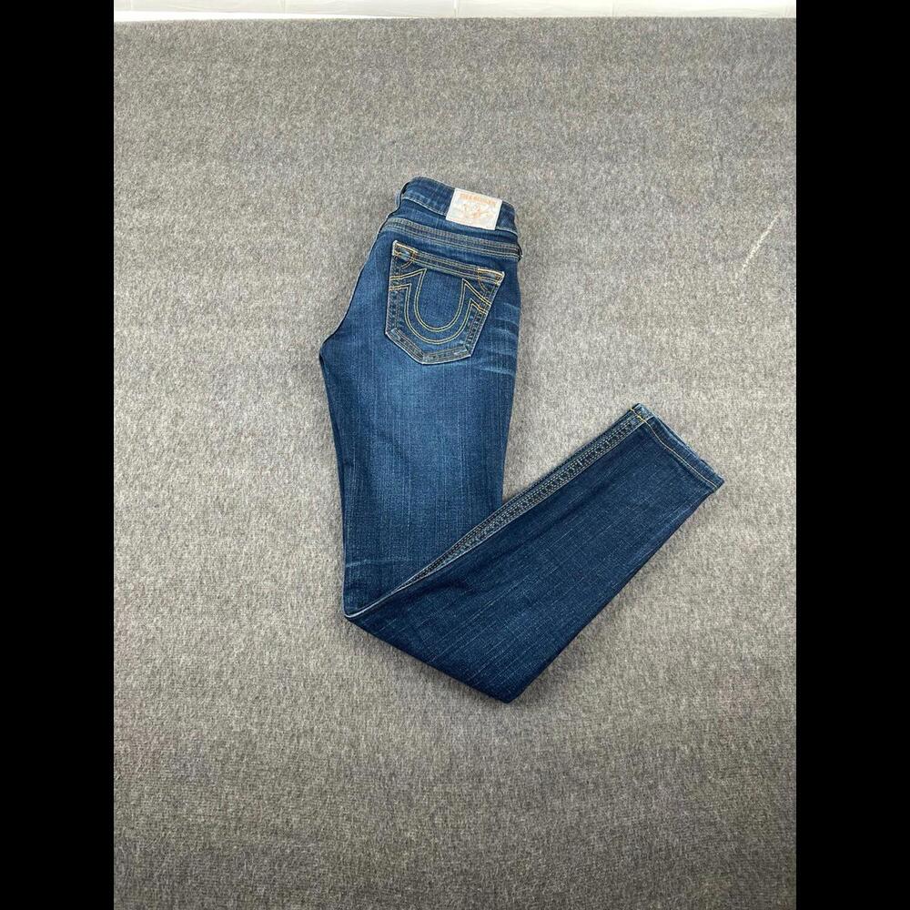True Religion Halle Low Rise Skinny Dark Wash Sz 27